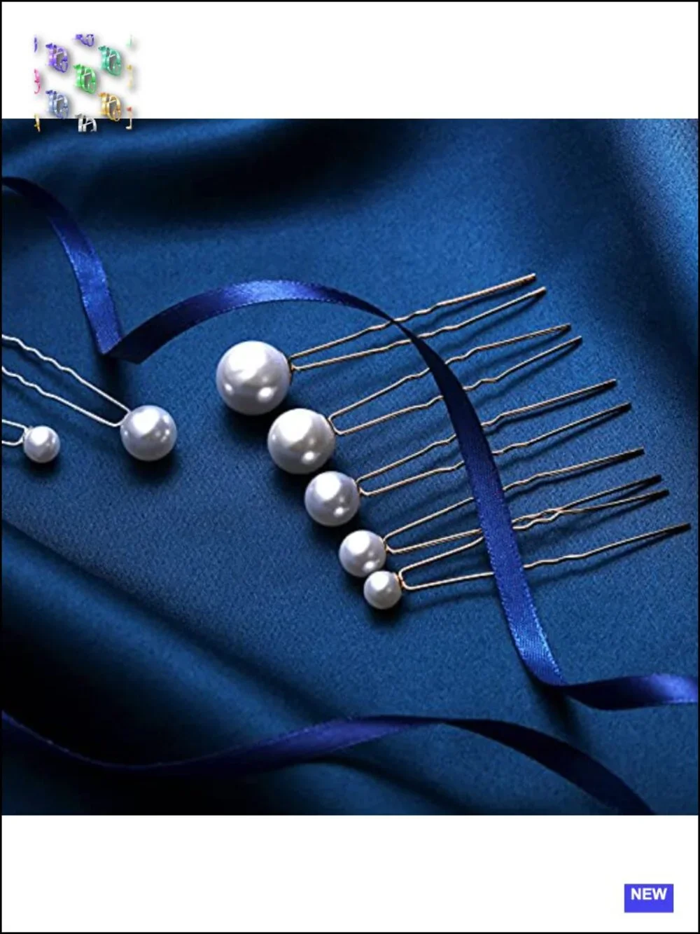 32 Pcs Wedding Pearl Hair Pins Mixed Size Bridal Hair Accessories Rhinestone U